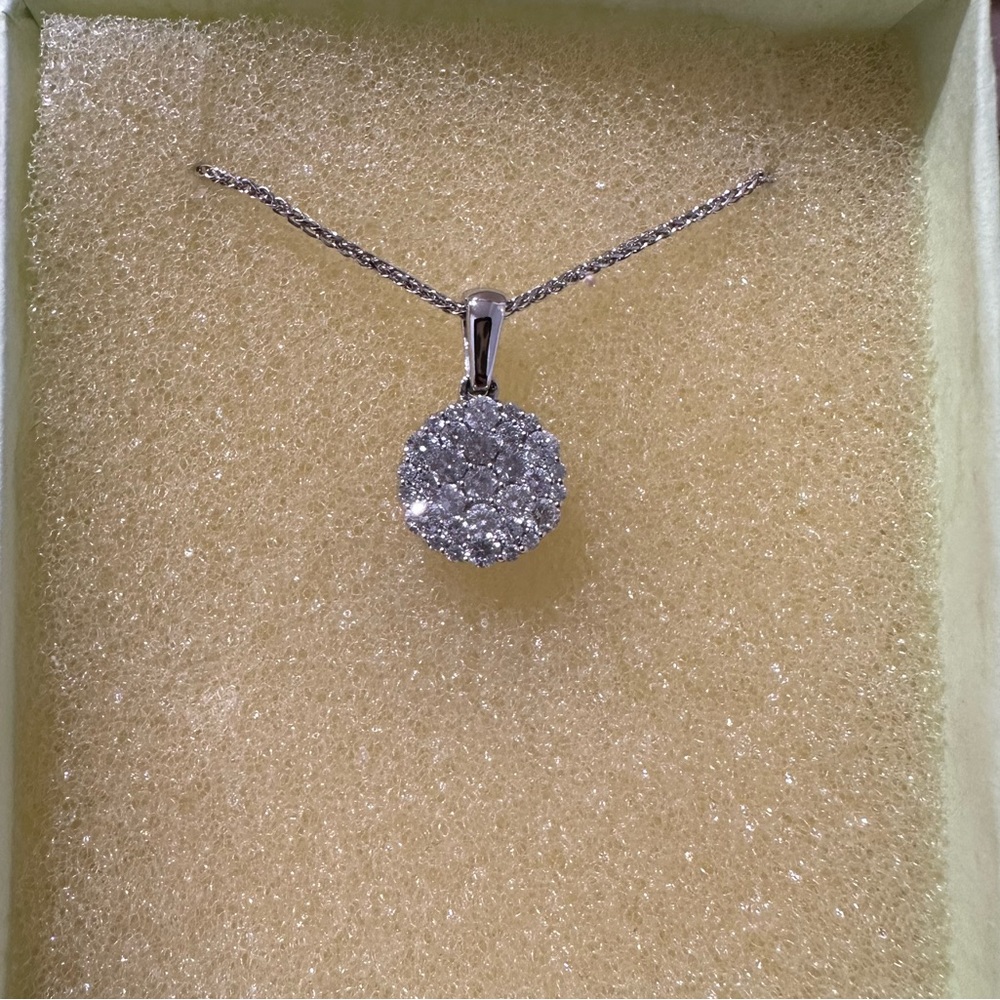 Circle diamond necklace